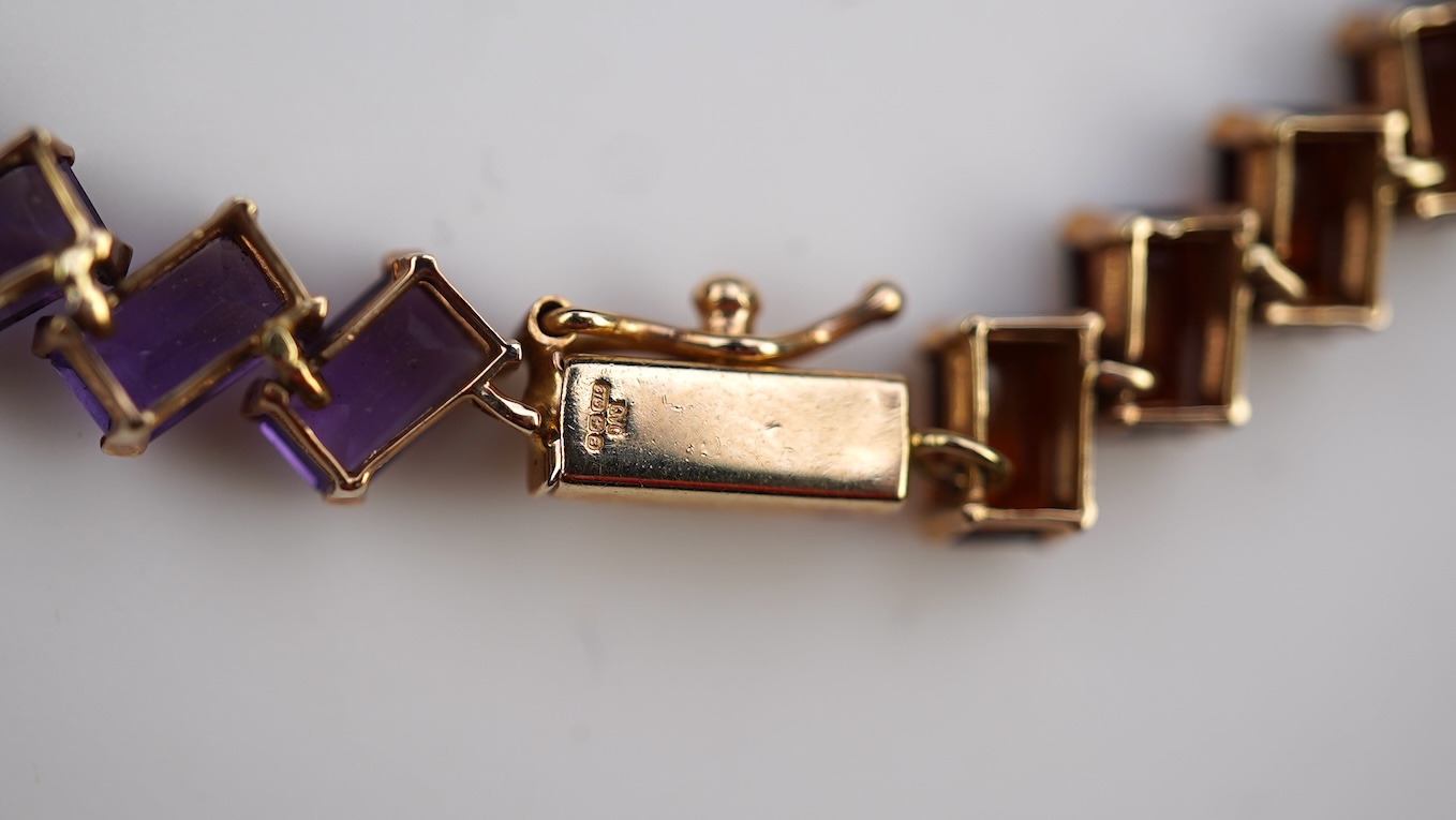 A multi-gem line bracelet